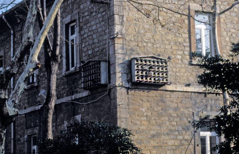 İstanbul’da Dârülaceze’ninduvarlarında yer alan ahşap kuşevleri