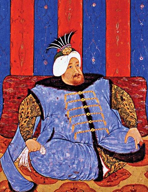 Sultan II. Mustafa’nınLevnî tarafından yapılan minyatürü(TSMK, III. Ahmed, nr. 3109, vr. 22a)