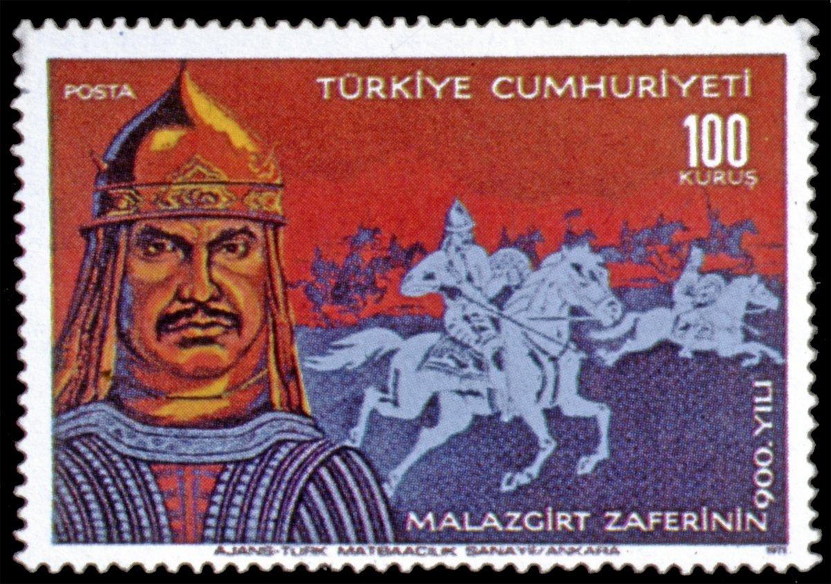 Malazgirt Zaferi’nin 900. yıl dönümü dolayısıyla Alparslan adına çıkarılan pul