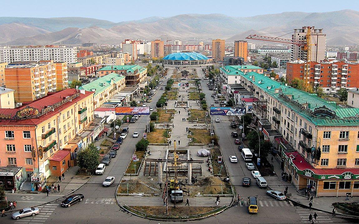 Moğolistan’ın başşehri Ulan Batur’dan bir görünüş
