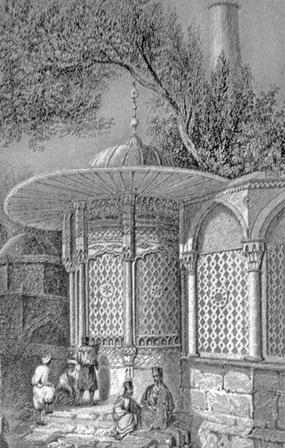 Damad İbrâhim Paşa Sebili’nin Barlett tarafından XIX. yüzyıl başlarında çizilmiş bir gravürü(Miss Pardoe, The Beauties of the Bosphorus, London 1838, s. 79)