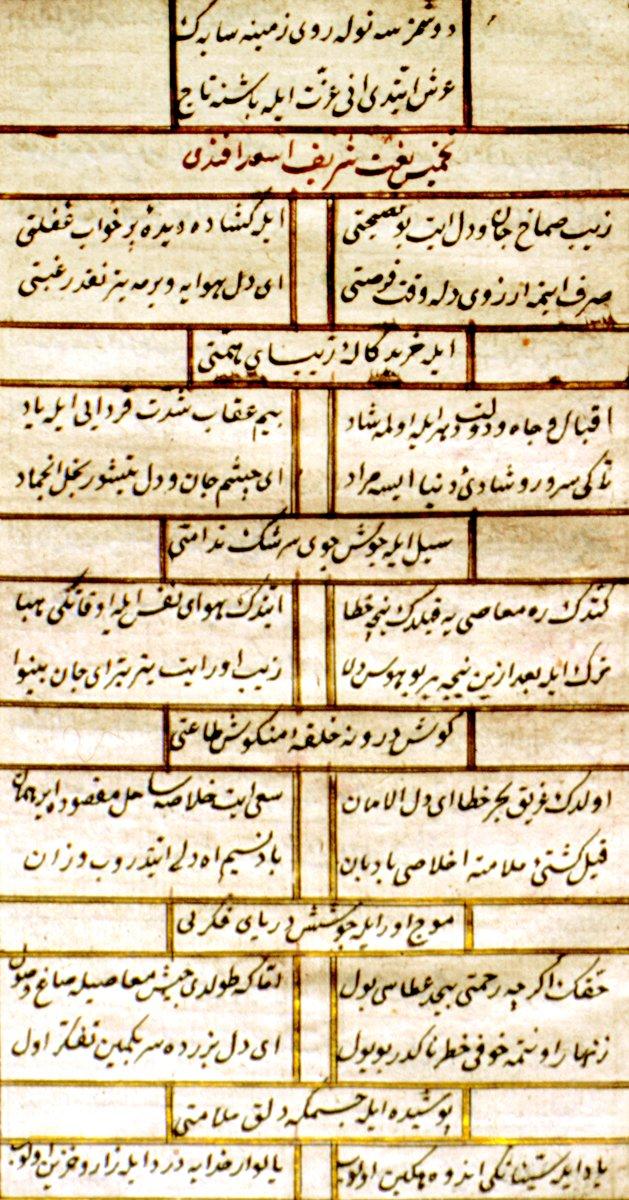 Fıtnat Hanım’ın, babası Şeyhülislâm Esad Efendi’nin na‘tına yaptığı tahmîsten bir sayfa (İÜ Ktp., TY, nr. 5497, vr. 2a)