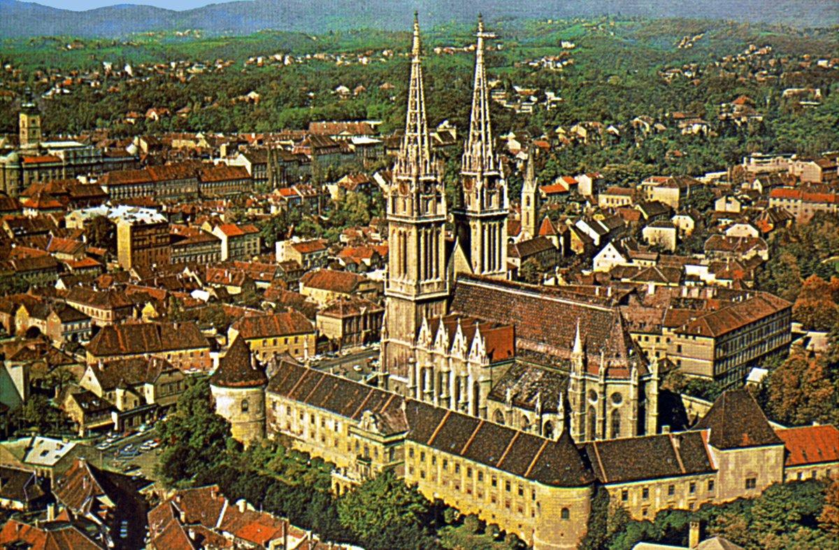 Hırvatistan’ın başşehri Zagreb’den bir görünüş