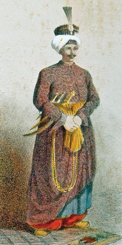 Başçuhadar ağa (Ârif Mehmed Paşa, Mecmûa-i Tesâvîr-i Osmâniyye, İstanbul 1279, lv. II)