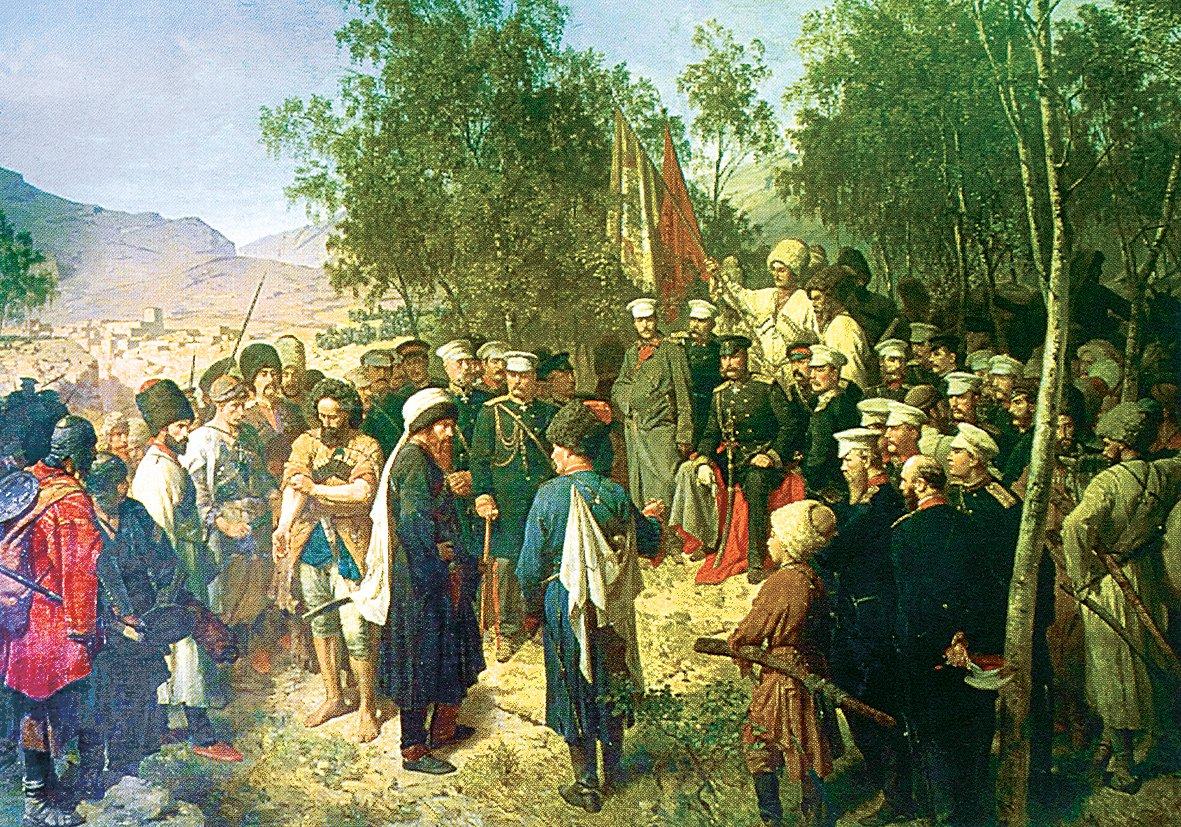 Şeyh Şâmil’in yakalanışını tasvir eden yağlı boya tablo