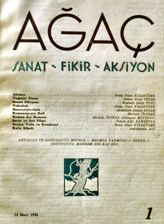 Ağaç dergisinin ilk sayı kapağı