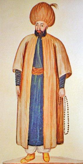 Kısa kollu cübbe (Türkische Gewänder und osmanische Gesellschaft, İstanbul 1966, lv. 138)