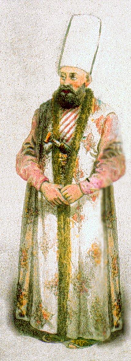 Kethüdâ beyi padişahın huzurunda gösteren bir tasvir (İÜ Ktp., Albüm, nr. 90600)