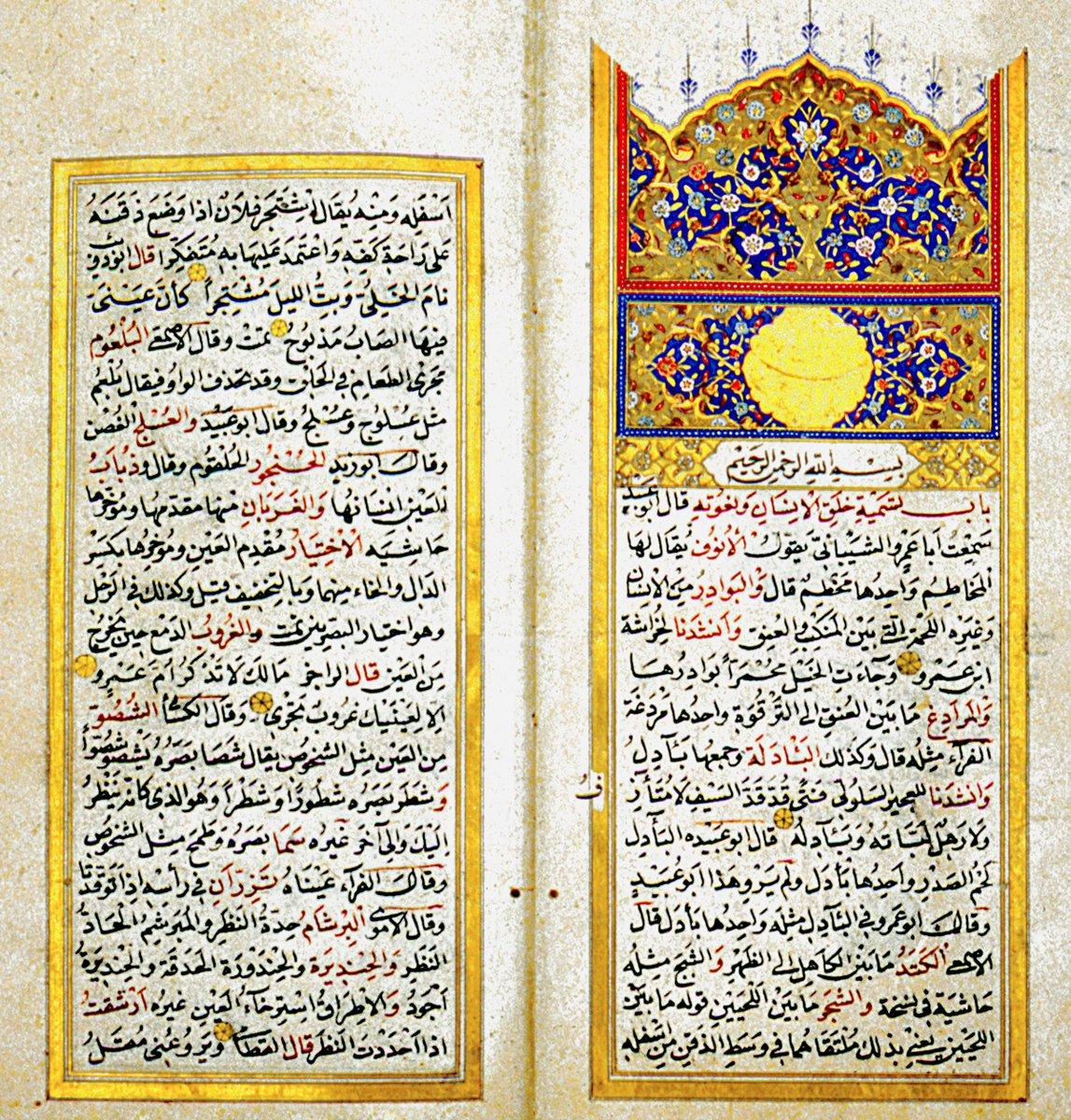 Ebû Ubeyd Kāsım b. Sellâm’ın el-Ġarîbü’l-muṣannef adlı eserinin ilk iki sayfası (Süleymaniye Ktp., Ayasofya, nr. 4706)