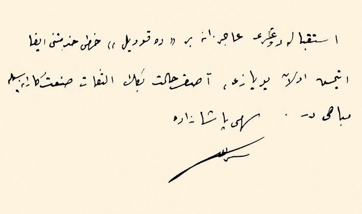 Sâmipaşazâde Sezâi’nin el yazısı