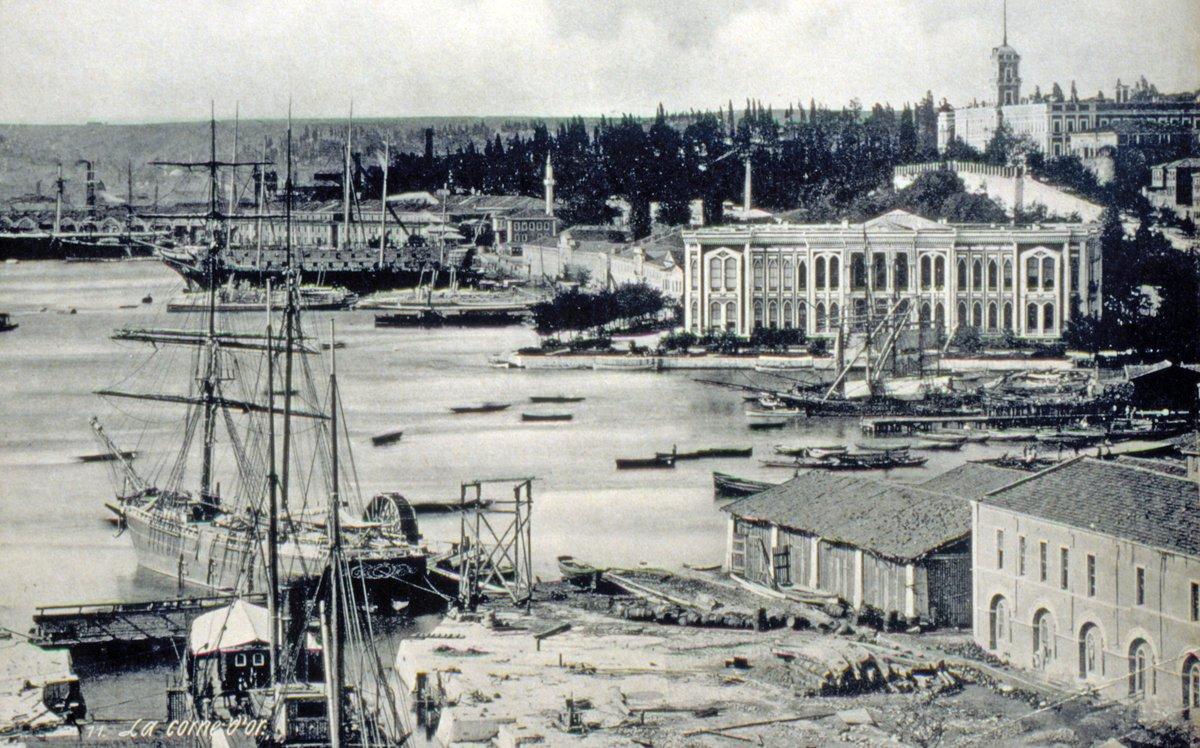 Haliç’te Kasımpaşa ve civarını gösteren eski bir fotoğraf (Semavi Eyice fotoğraf arşivi)