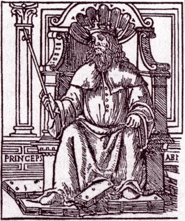 el-Ḳānûn fi’ṭ-ṭıbb’ın 1520-1522 tarihli Latince tercümesinde İbn Sînâ’yı Sevillalı prens kürsüsünde gösteren gravür