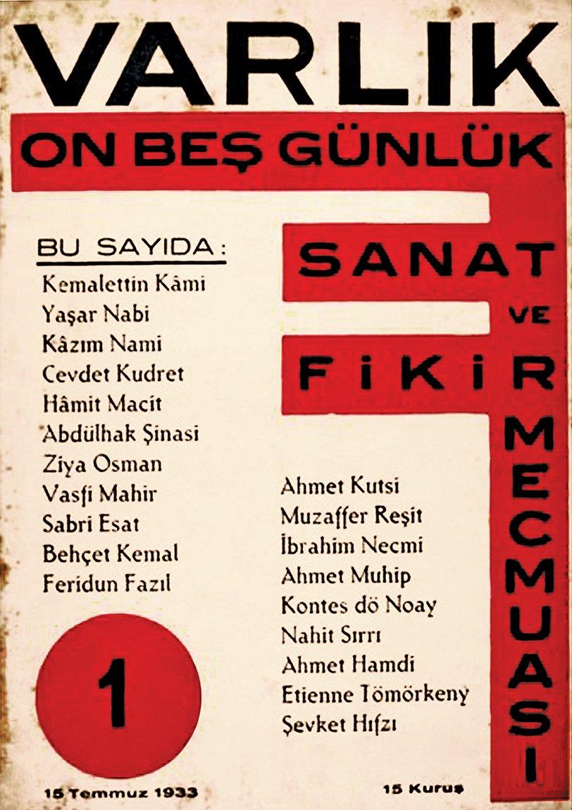 Varlık mecmuasının 1. sayısının kapağı