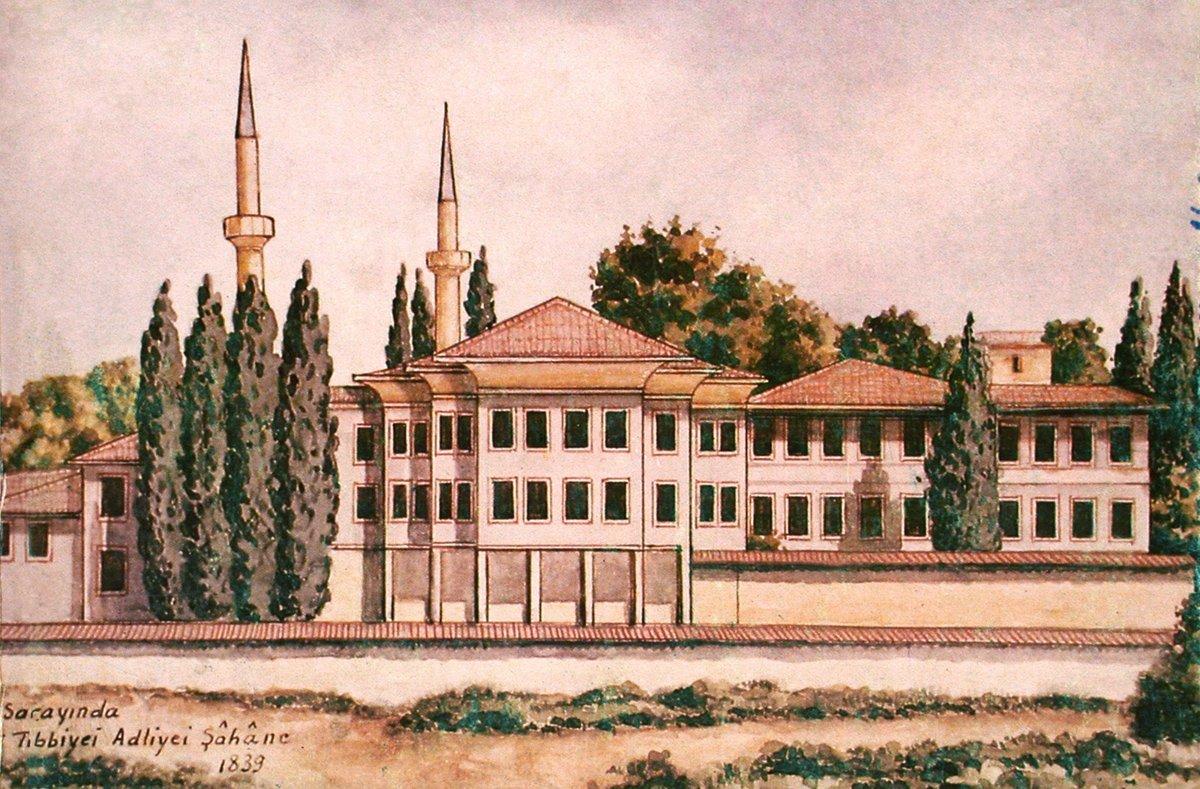 Galatasaray Mekteb-i Tıbbiyye-i Şâhânesi’nin 1839 tarihli bir resimden faydalanarak Süheyl Ünver’in yaptığı çizimi