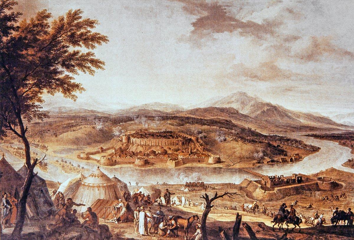 1683’te Estergon ve Ciğerdelen kalelerini gösteren bir tablo