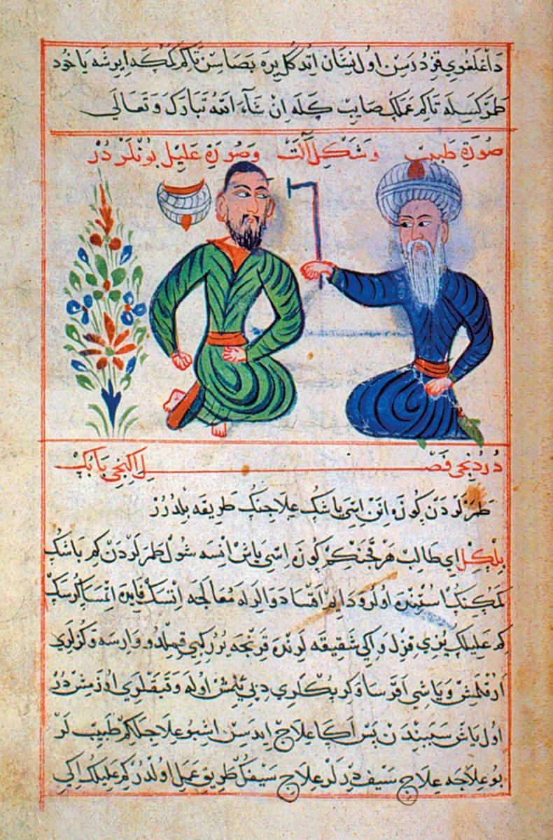 Sabuncuoğlu Şerefeddin’in Cerrâhiyye-i İlhâniyye adlı eserinden minyatürlü bir sayfa(Millet Ktp., Tıp, nr. 79/353, vr. 51a)