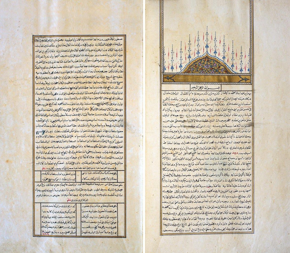 Vekāyiu’l-fuzalâ’nın (Zeyl-i Şekāik) ilk iki sayfası (Beyazıt Devlet Ktp., Veliyyüddin Efendi, nr. 2361)