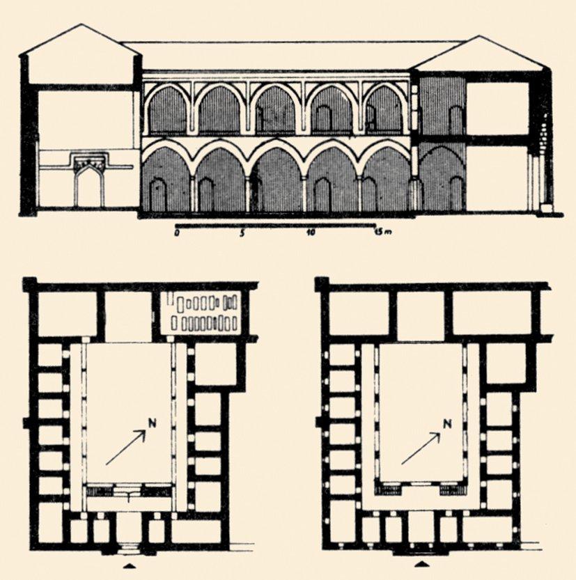 Gökmedrese’nin plan ve kesiti (A. Gabriel’den)