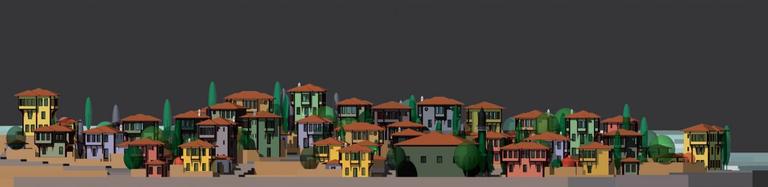 Turgut Cansever’in Emine Öğün ile birlikte tasarladığı (1998) Sivas Kaleardı Mahallesi Projesi (Emine – Mehmet Öğün fotoğraf arşivi)