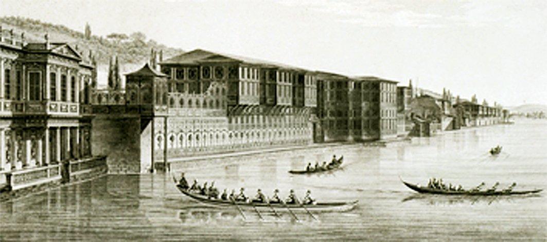 Hatice Sultan Sahilsarayı’nın gravürü (A. I. Melling, lv. 30)