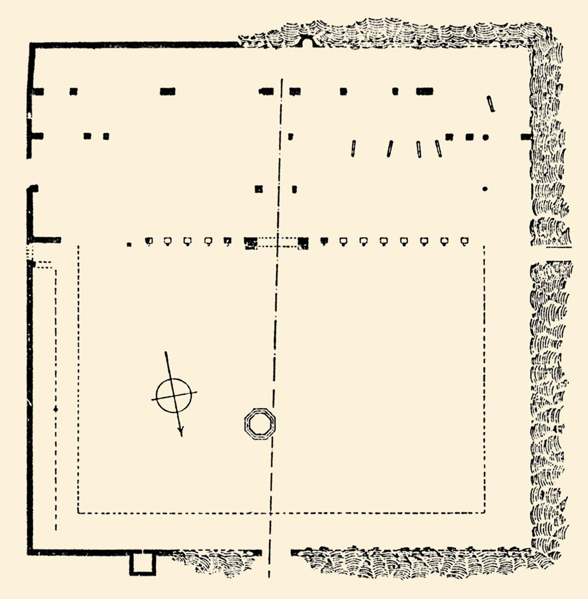 Harran Ulucamii’nin planı (K. A. C. Creswell, Early Muslim Architecture, s. 151, şekil 29)