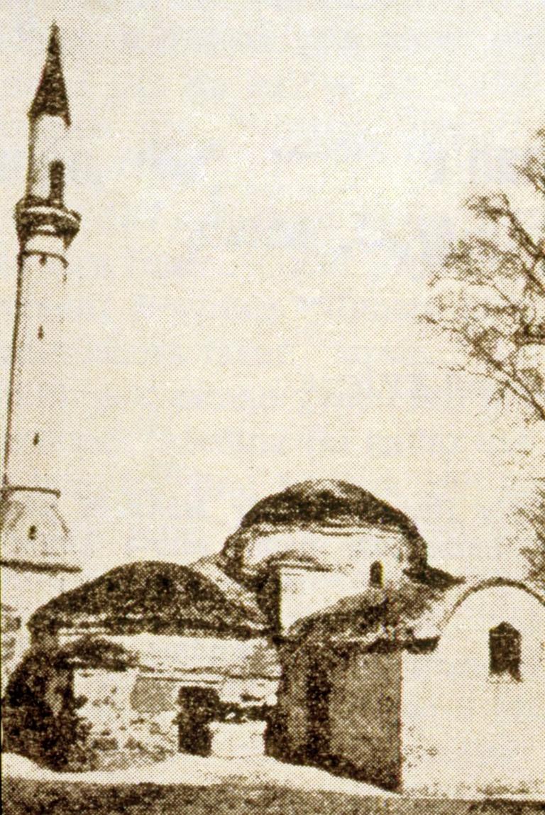 Gazi Mihaloğlu Mahmud Bey Camii’nin eski bir fotoğrafı (Semavi Eyice fotoğraf arşivi)