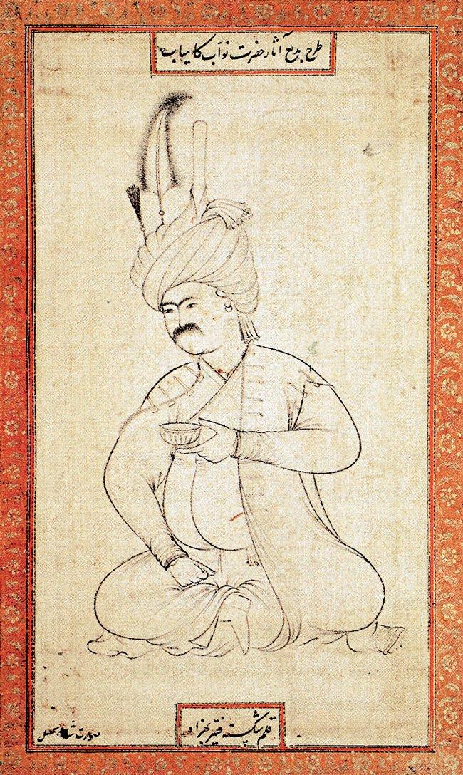Şah İsmâil’i tasvir eden bir resim(TSMK, Hazine, nr. 2169, vr. 64b)
