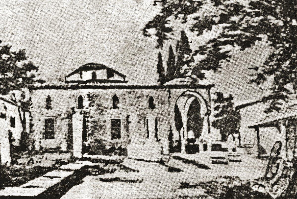 Atina’da Yenicami’nin L. Dupré tarafından çizilen gravürü (Voyage à Athènes, Paris 1825, rs. 18)
