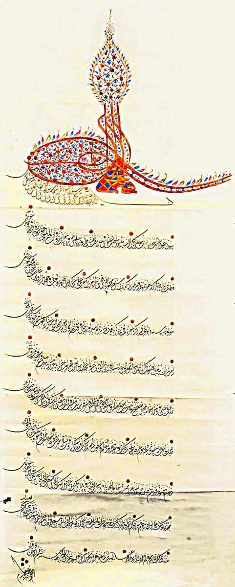 Sultan İbrâhim’in tuğralı bir fermanı(Aziz Mahmud Hüdâyî Türbesi)