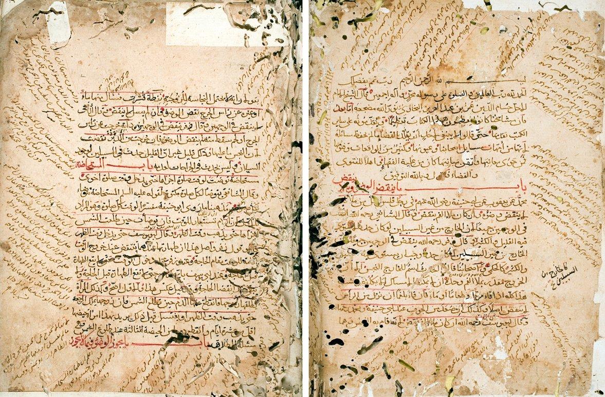Sadrüşşehîd’in Şerḥu’l-Câmiʿi’ṣ-ṣaġīradlı eserinin ilk iki sayfası(Süleymaniye Ktp., Amcazâde Hüseyin Paşa, nr. 196)