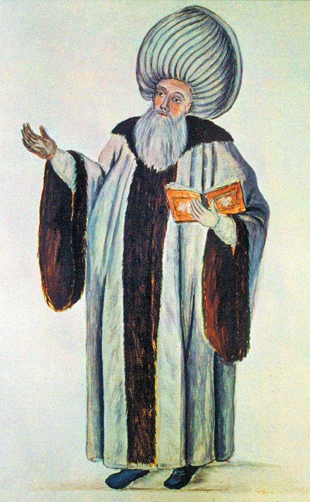 Şeyhülislâm (Türkische Gewänder und Osmanische Gesellschaft, İstanbul 1966, lv. 3)