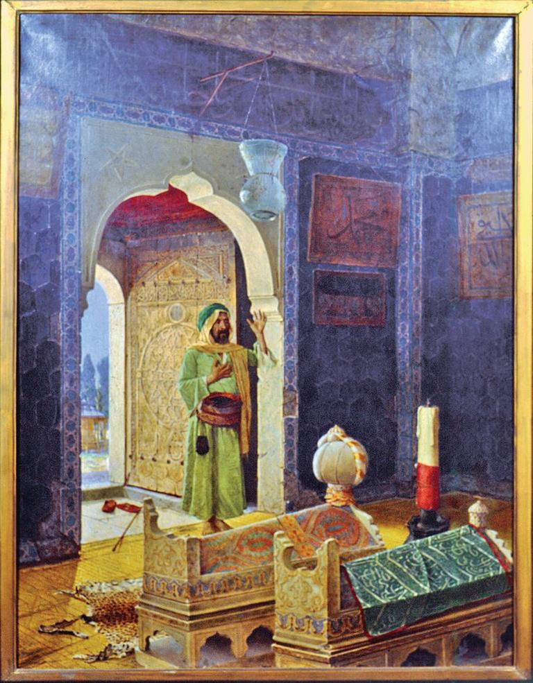Osman Hamdi Bey’in “Türbe” adlı yağlı boya tablosu (İstanbul Resim ve Heykel Müzesi)