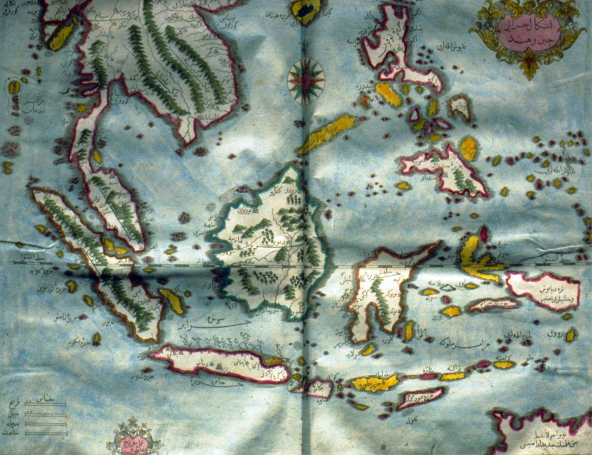 Kâtib Çelebi’nin Cihannümâ adlı eserinde Borneo adasını gösteren harita (İstanbul 1145, s. 131)