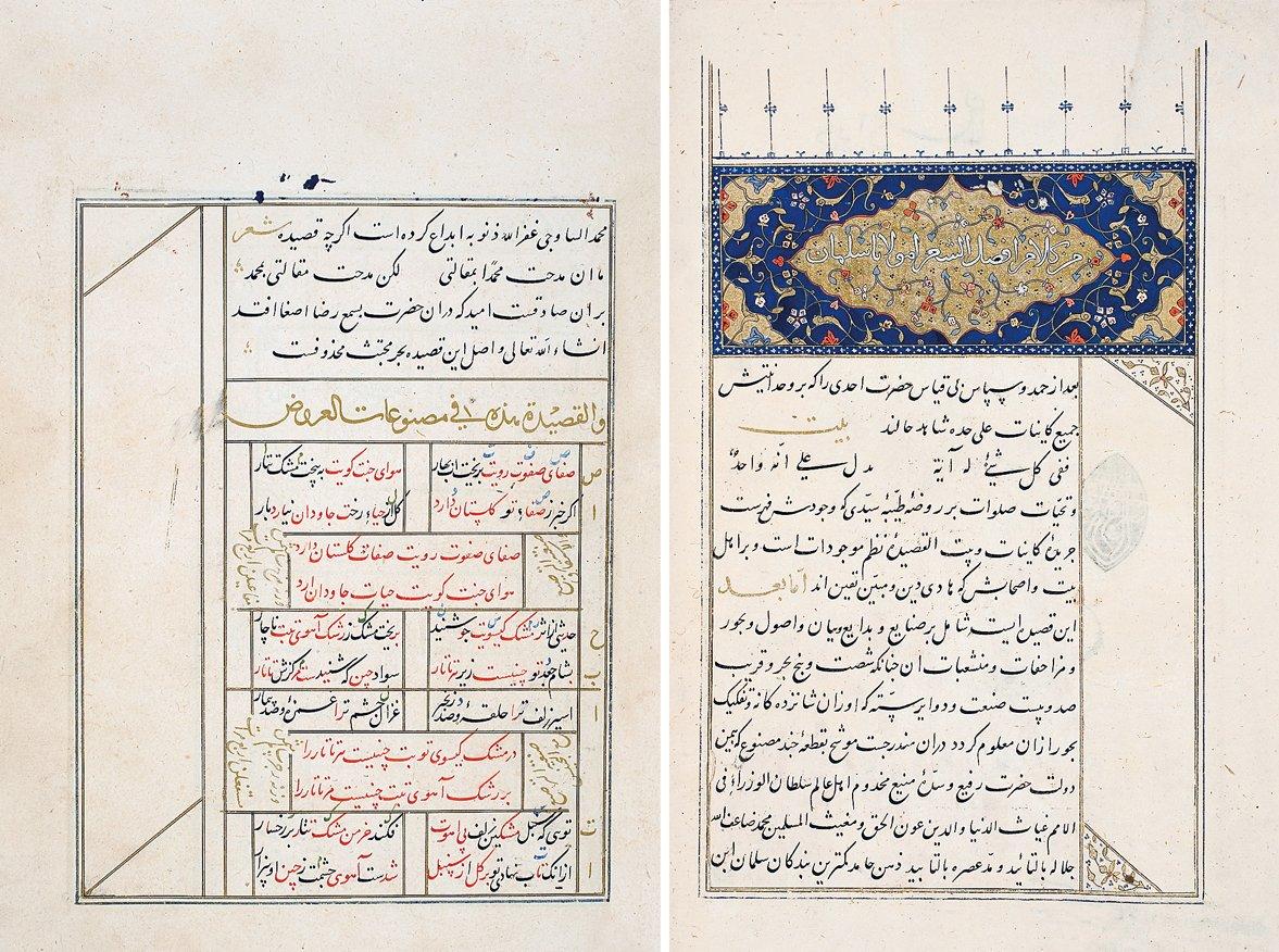 Selmân-ı Sâvecî divanının ilk iki sayfası(Süleymaniye Ktp., Fâtih, nr. 3827)
