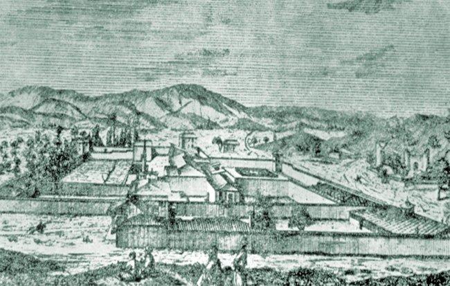 Âzadlu Baruthânesi’nin XVIII. yüzyıl sonlarındaki durumunu gösteren bir gravür (Mahmud Râif Efendi’den)
