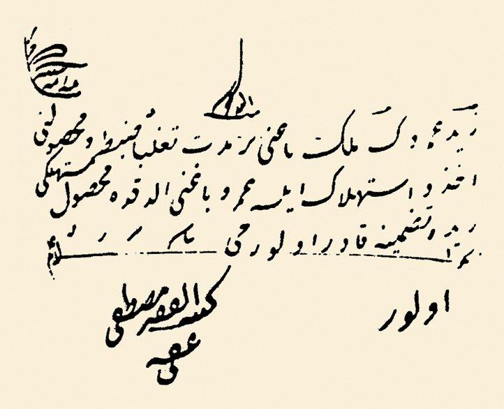 Hamîdîzâde Mustafa Efendi’nin bir fetvası(Ergin, s. 719)