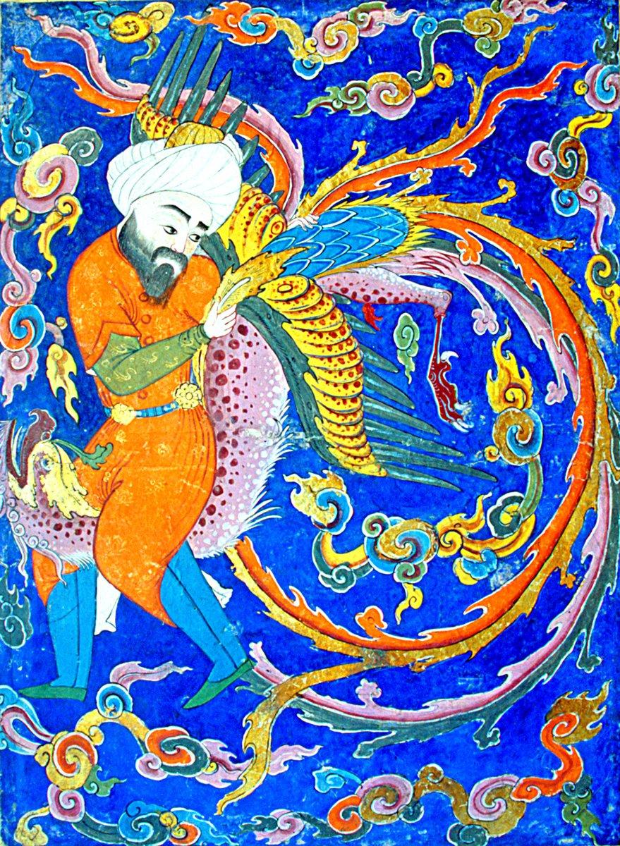 Hipokrat’ı Doğulu kıyafetiyle gösteren bir minyatür (Kalender, Kitâb-ı Falnâme, TSMK, Hazine, nr. 1703, vr. 38b)