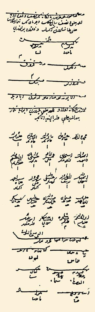 Divanî rakamların kullanıldığı 1455 tarihli Tokat Tahrir Defteri’nden bir sayfa (BA, TD, nr. 2, s. 321)