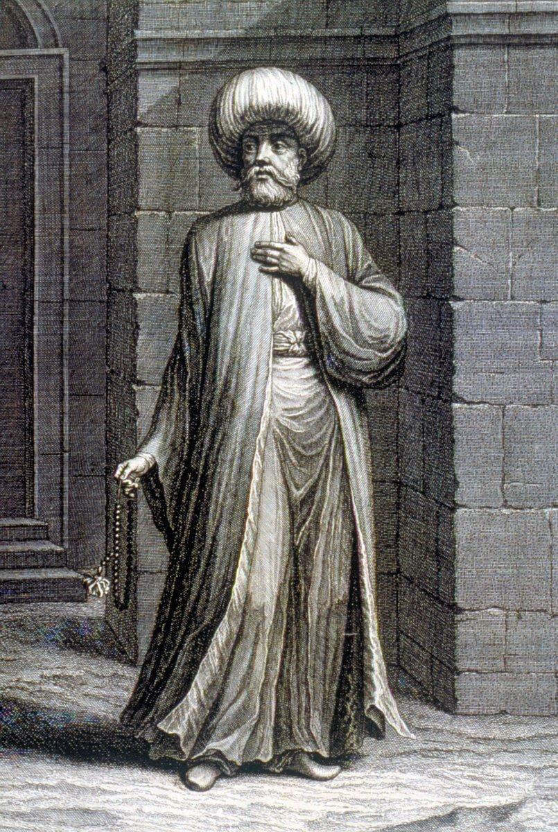 Jean-Baptiste van Mour’un özgün resimlerine dayanarak Le Hay tarafından çizilmiş imam tasviri (Paris 1714)