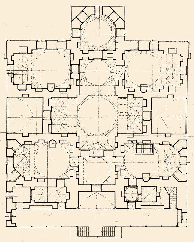 Çinili Köşk’ün planı(Ayverdi, Osmanlı Mi‘mârîsi III-IV, rs. 1056 d-1)