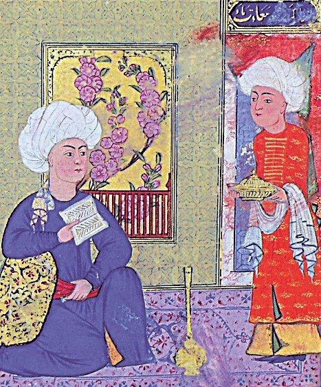Rahmî’nin Meşâirü’ş-Şuarâ’daki minyatürü (Millet Ktp., Ali Emîrî Efendi, Tarih, nr. 772, vr. 305a)