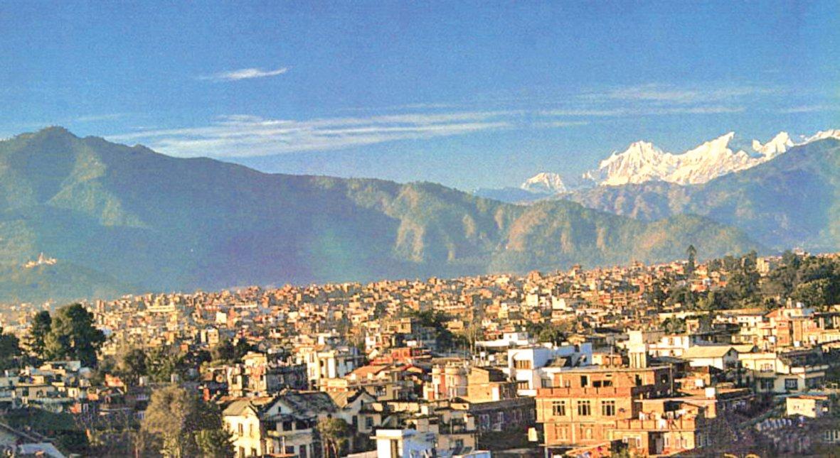 Nepal’in başşehri Katmandu’dan bir görünüş