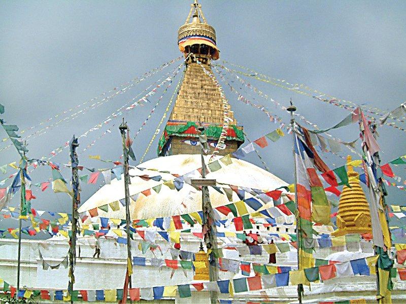 Katmandu’da bir Budist stupası
