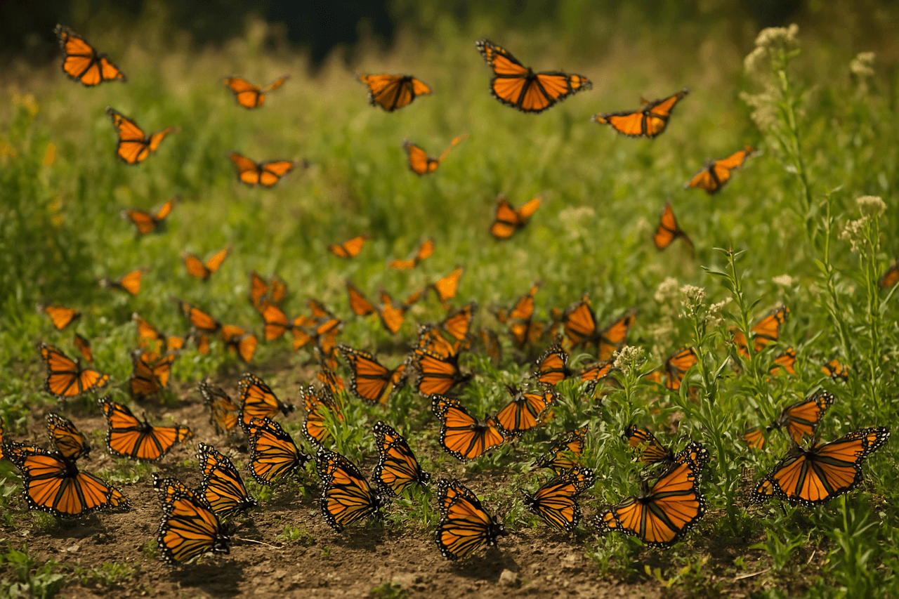 Kral Kelebekleri(Danaus Plexippus)