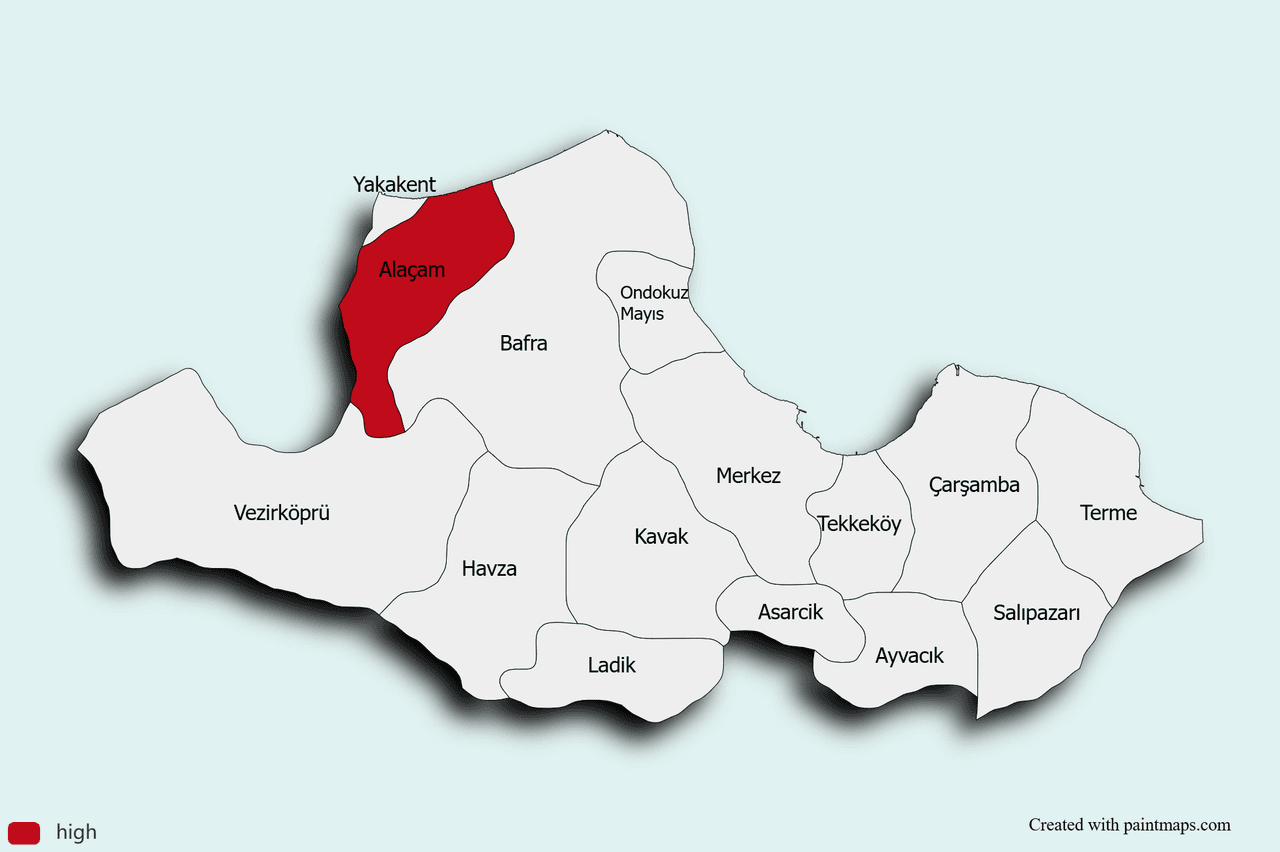 Samsun Map Chart.png