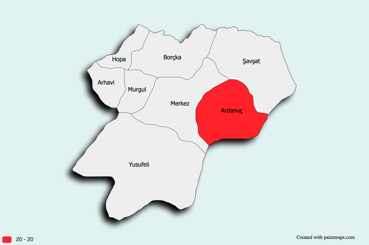 Artvin Map Chart.png