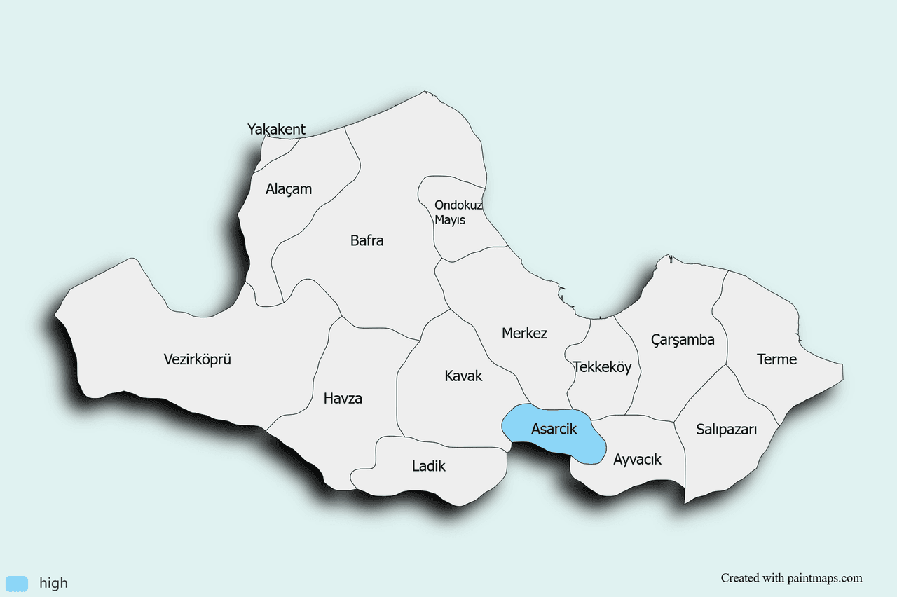 Samsun Map Chart.png