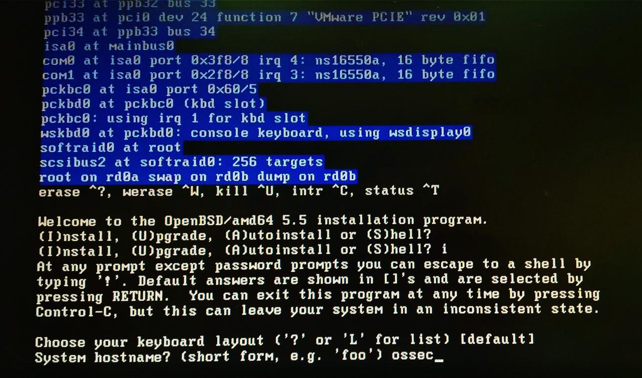 OpenBSD indirme ekranı