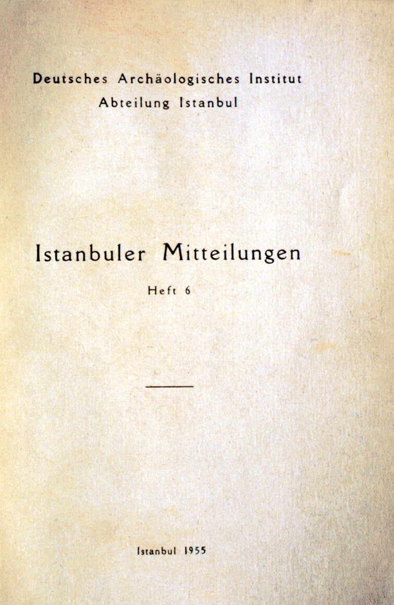 Istanbuler Mitteilungen’in 6. fasikülünün kapağı