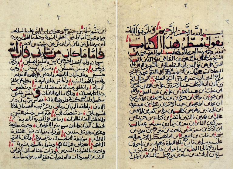 İbn Atıyye el-Avfî’nin Keşfü’l-beyân ʿan ṣıfâti’l-ḥayevân adlı eserinin I. cildinin ilk iki sayfası (Millet Ktp., Feyzullah Efendi, nr. 1687)